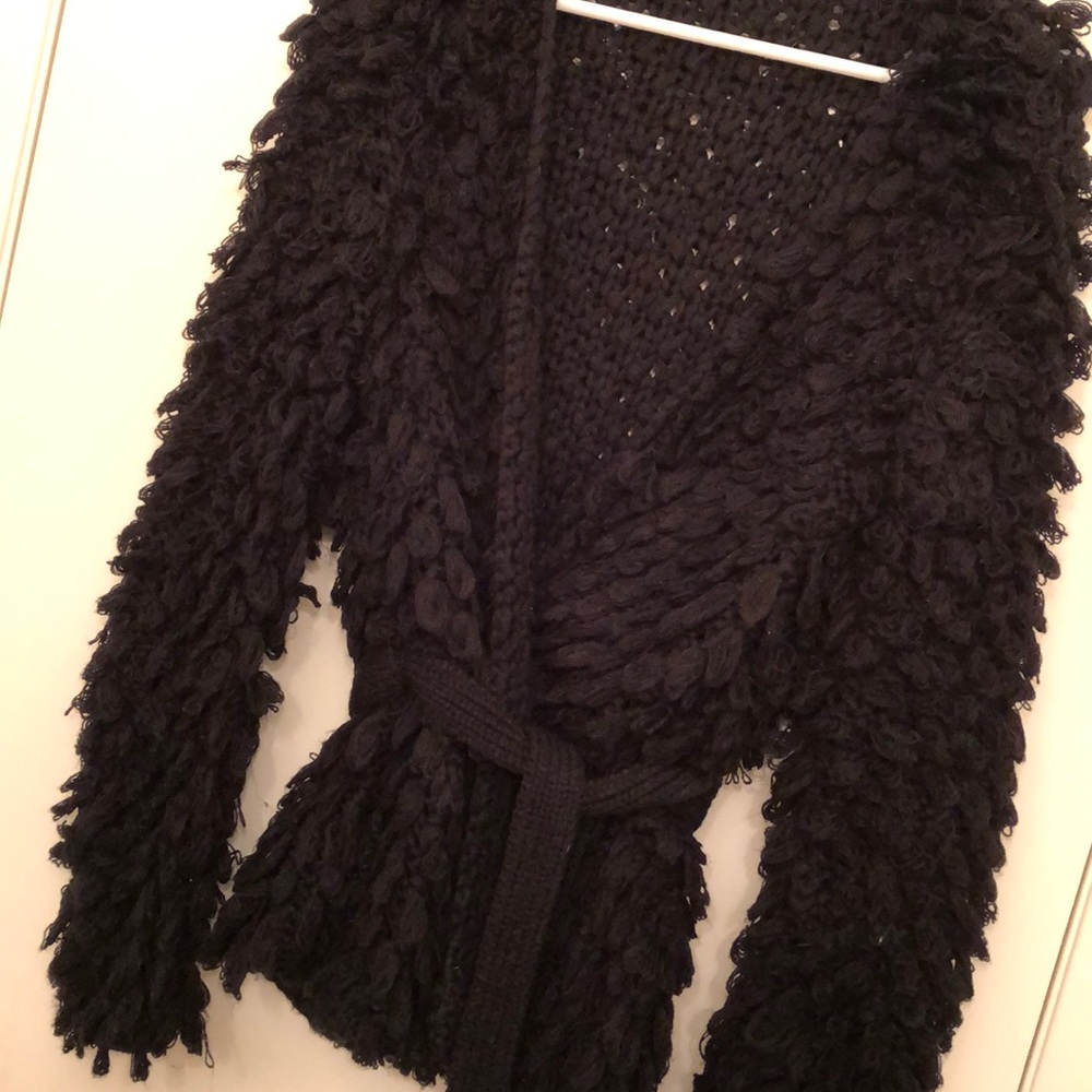 Tularosa Knitted Wrap Sweater Black XS
